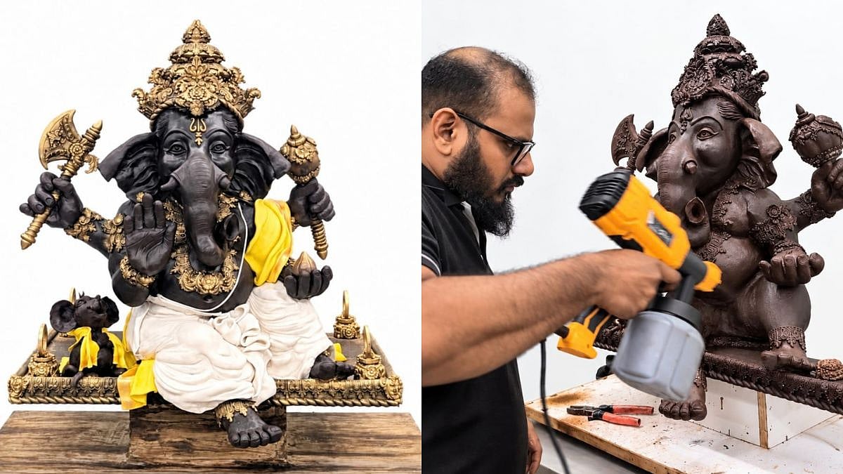 Mumbai Chef Creates 4-Foot-Tall, 75-Kg 'Chocolate Ganpati' Idol Entirely By Hand, Took Three Days To Make - Watch 