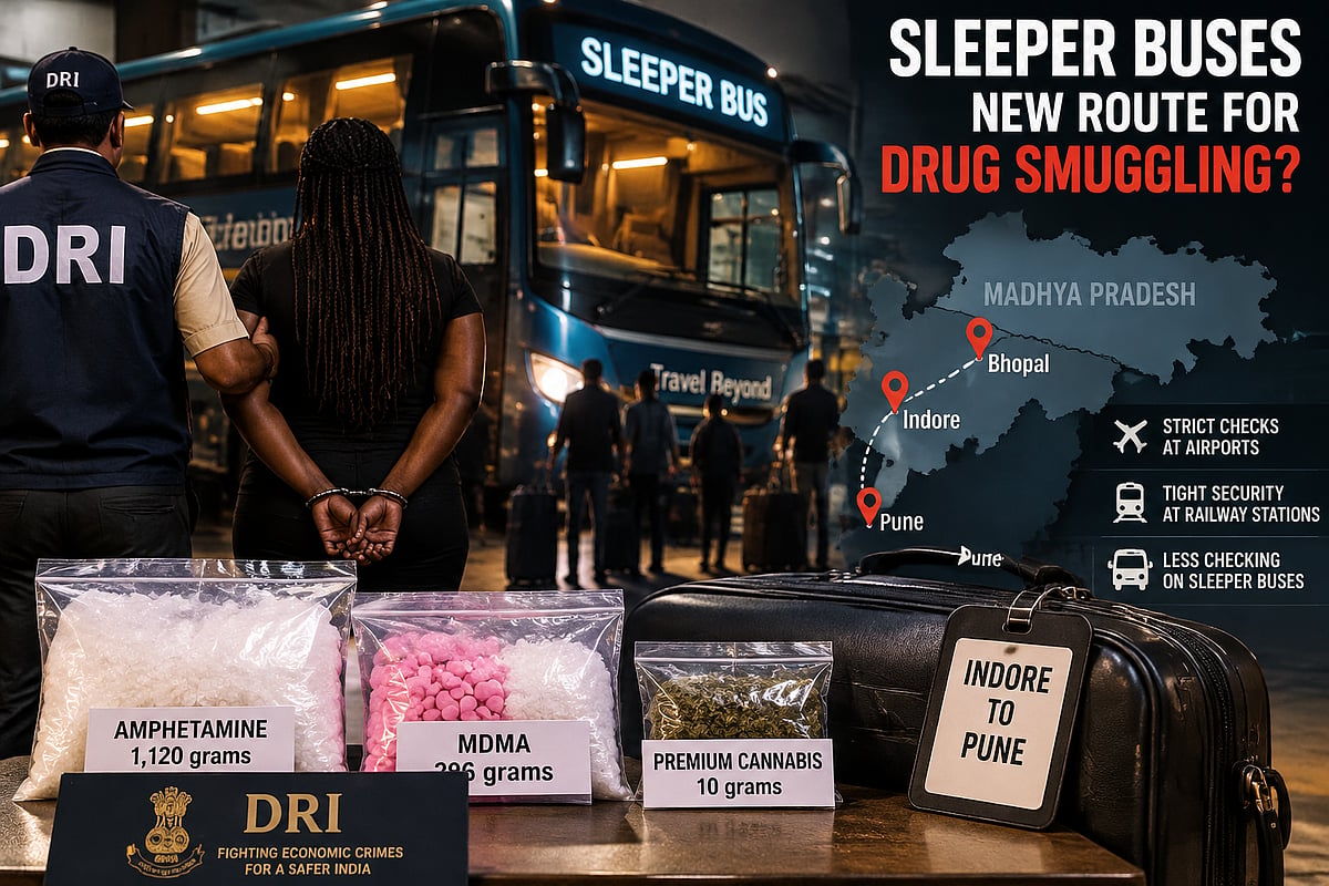 ₹1.19 Crore MDMA Seizure: Sleeper Buses Turn Into New Drug Smuggling Route Amid Strict Security Checks At Airports; Bhopal-Indore Corridor Under Scanner