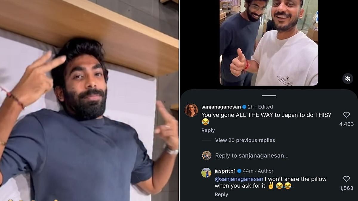 'Won't Share The Pillow': Jasprit Bumrah Goes Pillow Shopping In Japan, Banter With Wife Sanjana Ganesan On Social Media Goes Viral | VIDEO