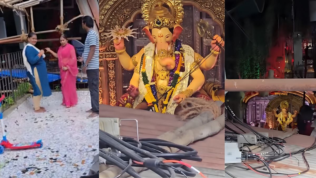 'You're Lucky': Mumbaikar Gets Front-Row Lalbaugcha Raja Darshan From Their Balcony, Video Goes Viral