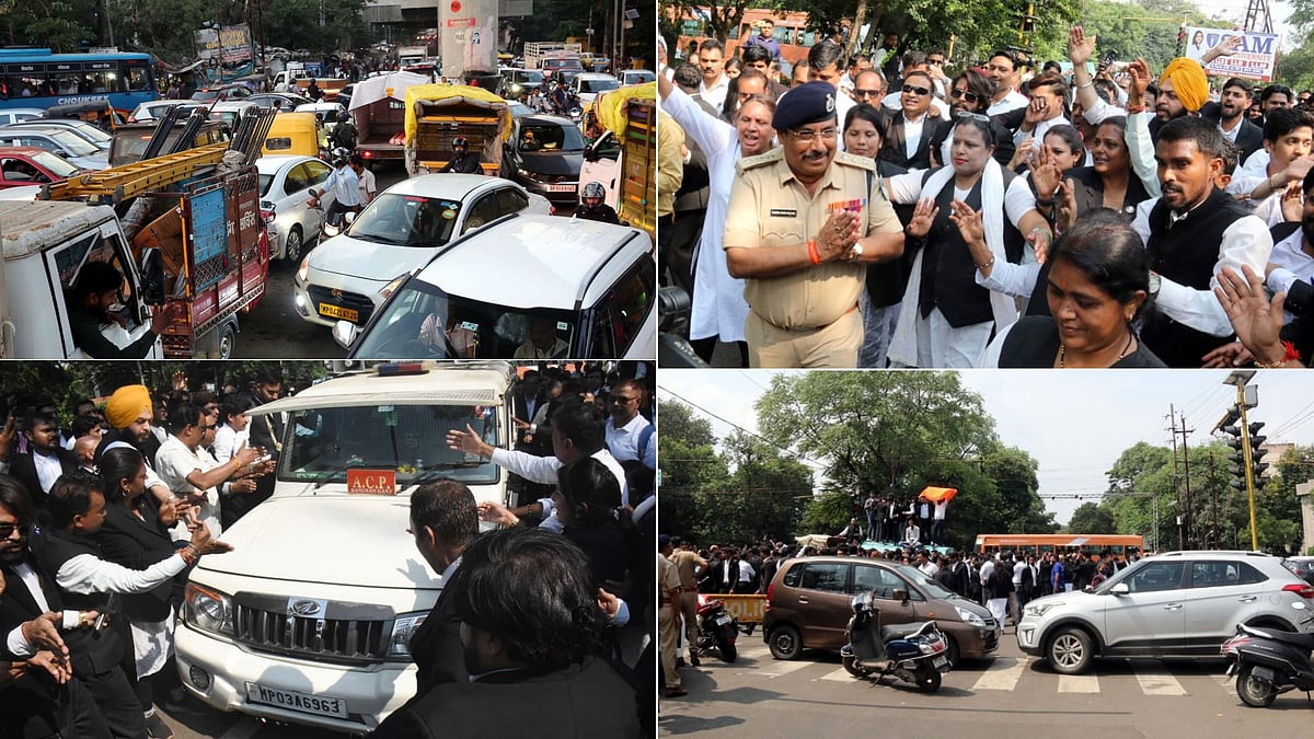 Bhopal Lawyers Block Roads Over Alleged Police Assault Despite Suspension Of Three Cops