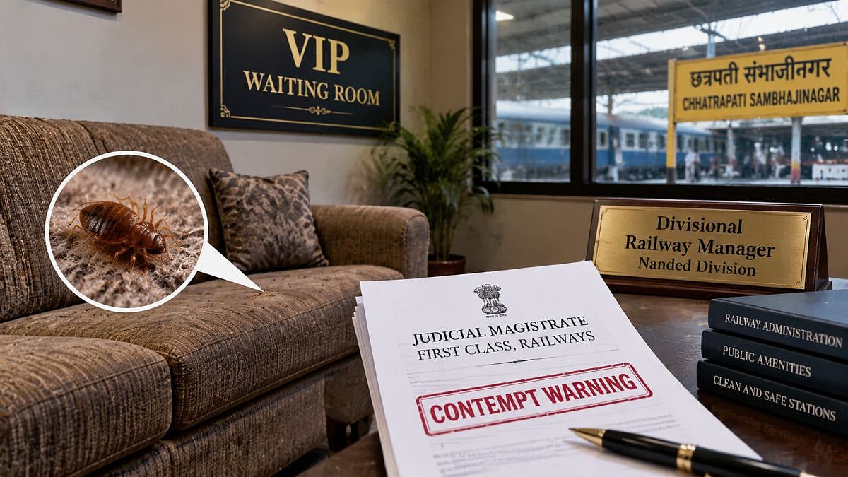 Maharashtra: Railway Magistrate Warns Nanded DRM Of Contempt Over Bedbug-Infested VIP Room Sofas At Chhatrapati Sambhajinagar Station