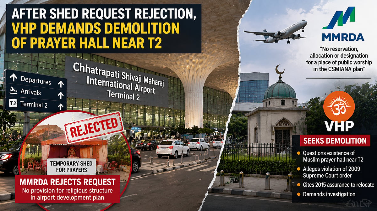 VHP Seeks Removal Of Prayer Hall Near Mumbai Airport After MMRDA Rejects Temporary Shed Request For Cab Drivers