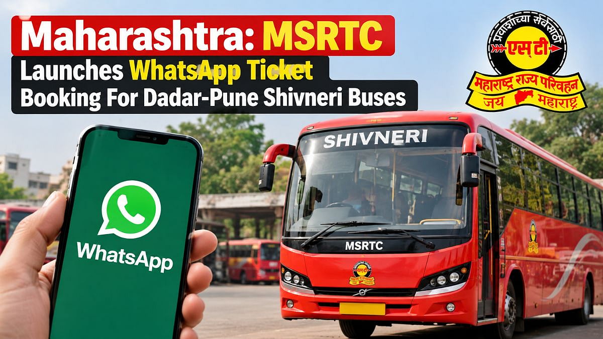 Maharashtra: MSRTC Launches WhatsApp Ticket Booking For Dadar-Pune Shivneri Buses