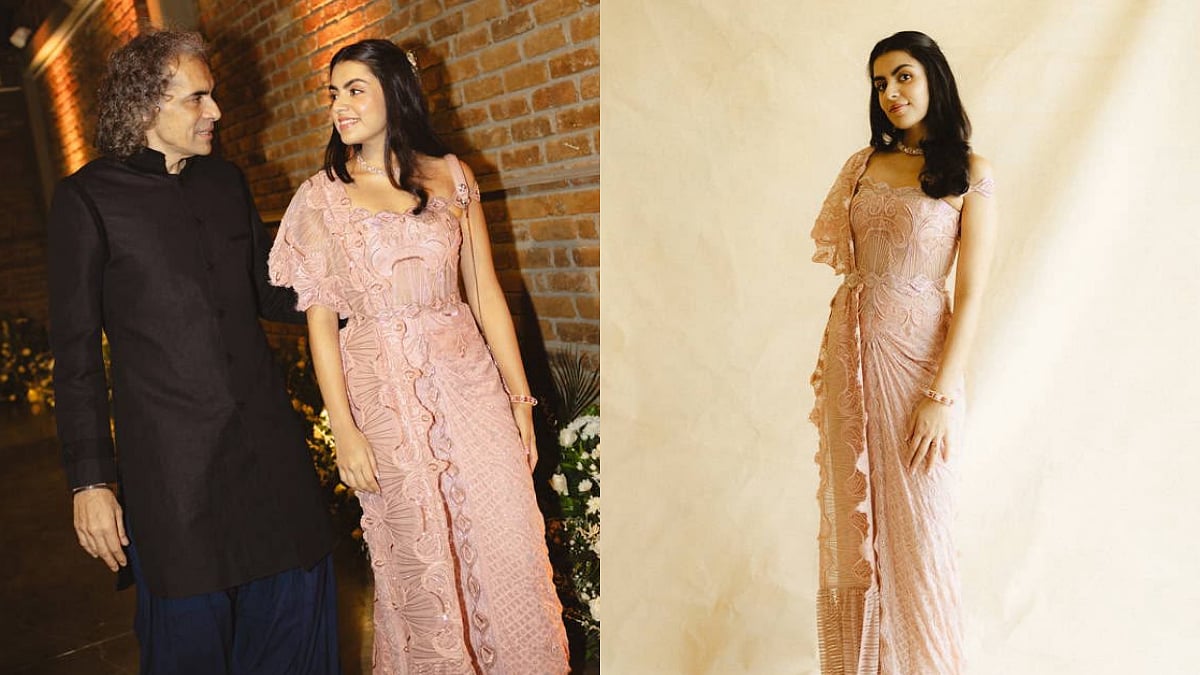 Imtiaz Ali’s Daughter Ida Ali Stuns In Hand-Embroidered Chikankari Saree Gown For Engagement With Long-Time Boyfriend Krish Agrawal