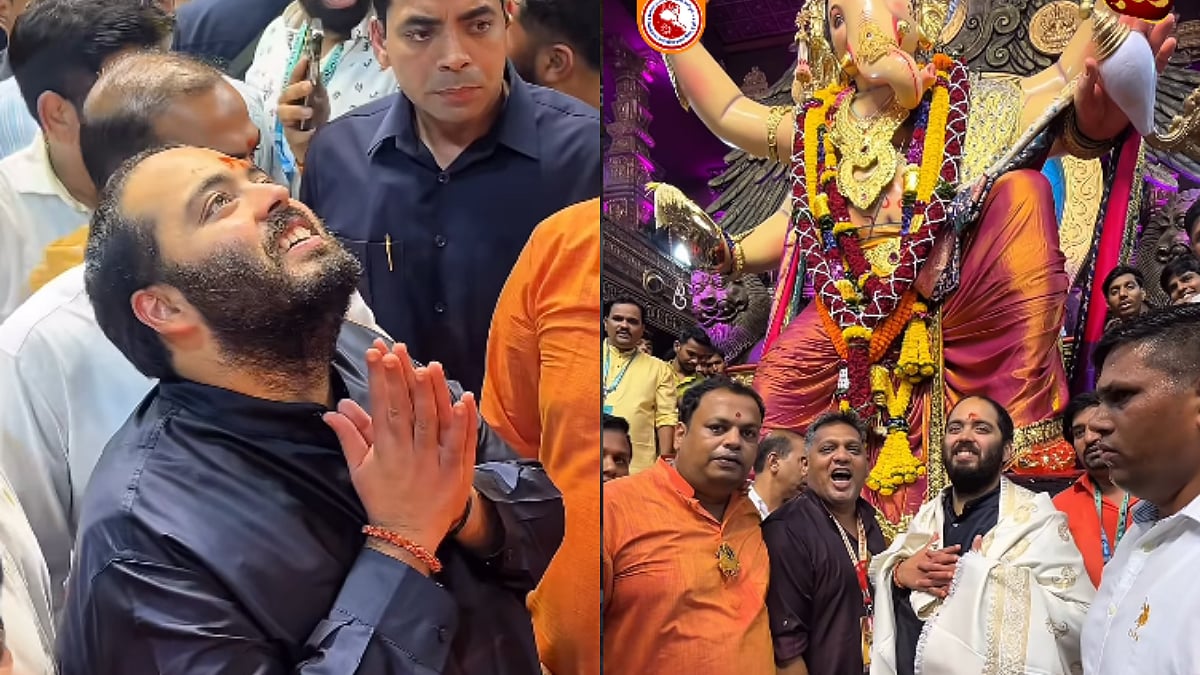 Anant Ambani Seeks Darshan Of Adani's Chinchpoklicha Chintamani, Mumbaicha Raja And Other Pandals In Lalbaug