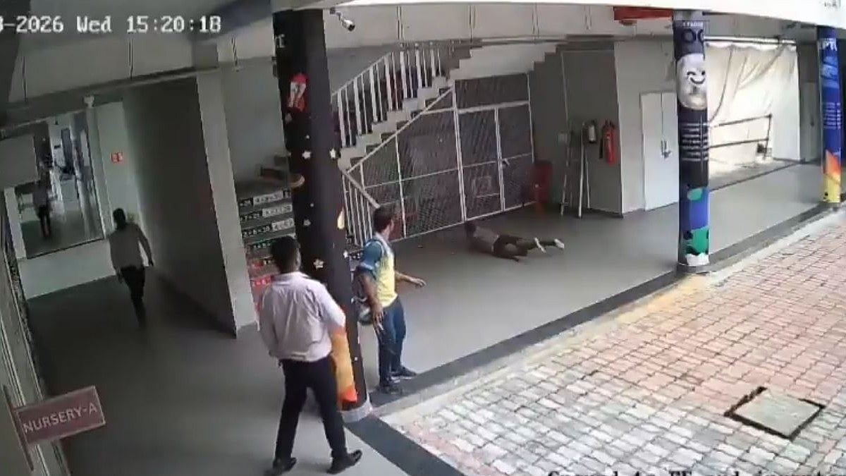 On Camera: Daily Wage Worker Falls From 3rd Floor Of Basti School, Dies During Treatment In Hospital