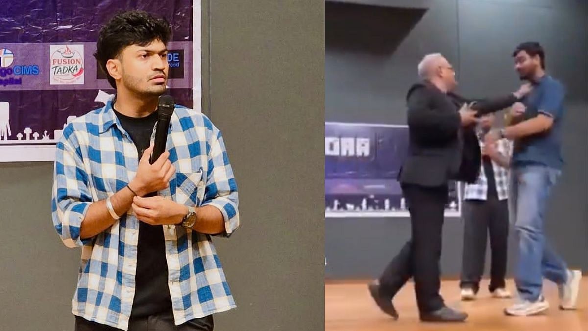 'I Can Go To Any Extent': Comedian Rajat Sood Event Turns Ugly As Nirma University Professor Grabs Student By Collar After 'Jaldi Kar, Panvel Nikalna Hai' Remark - VIDEO