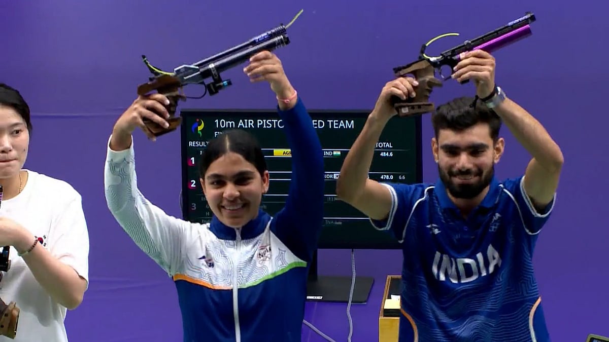 Asian Games 2026: Suruchi Inder Singh, Kamaljeet Win 10m Air Pistol Mixed Team Gold With Asian Record 484.6 | Watch