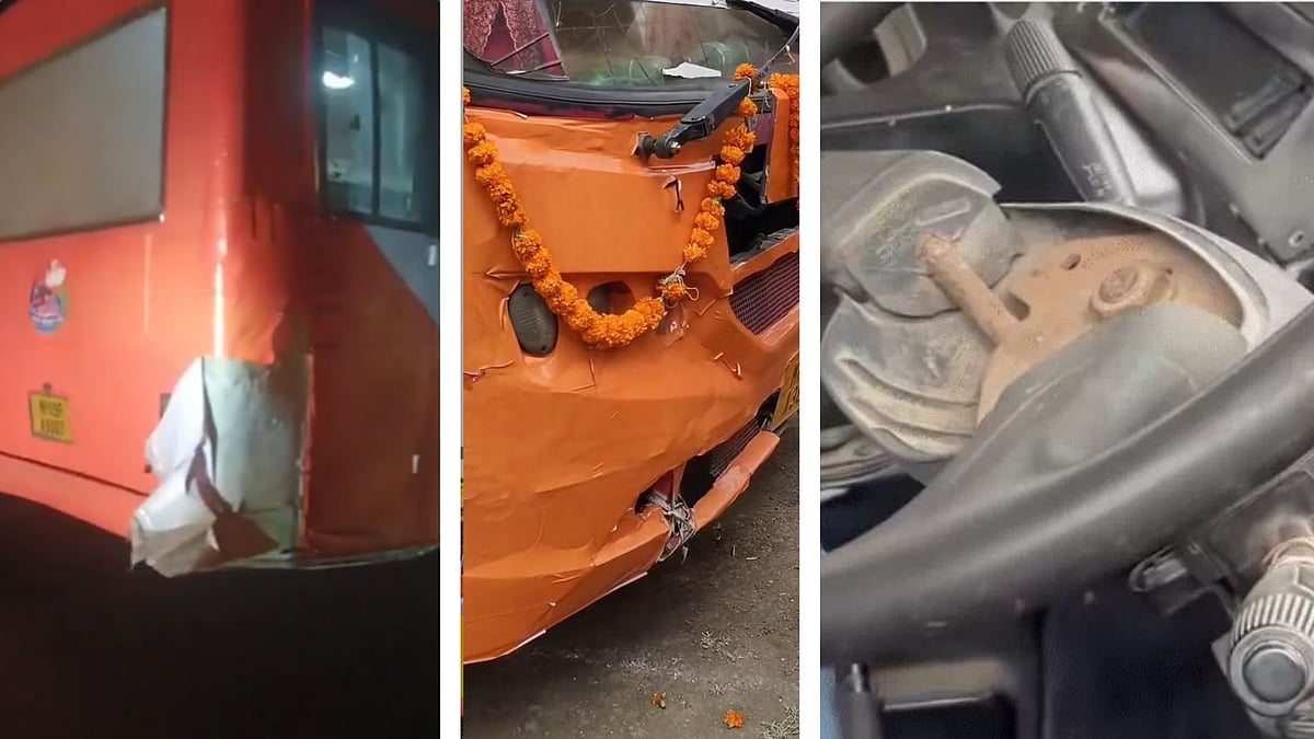 Old Buses, New Paint? MP Sugam Parivahan Seva Under Social Media Scrutiny After Radium Strips Peel Off From Newly Flagged Buses; VIDEO