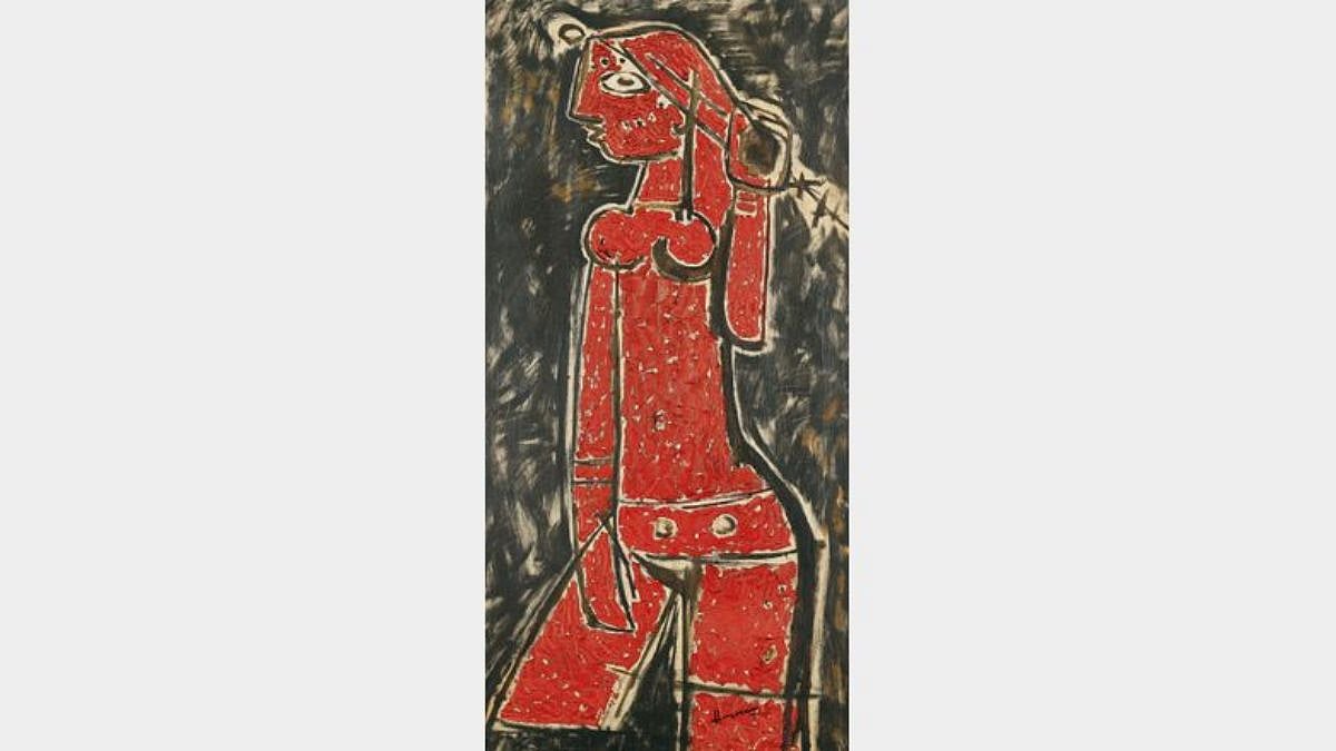 MF Husain's 'The Red Girl' Sold For ₹65 Crore, 13 Times Its Estimated Value At Mumbai Auction