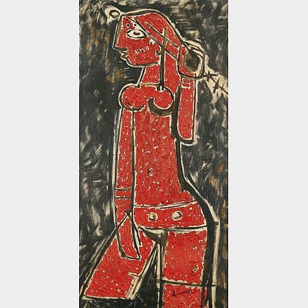 MF Husain's 'The Red Girl'