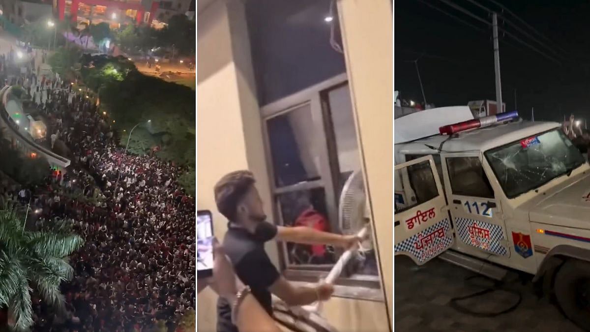 Chitkara University Protest: Students Raise Unverified Claims Of 2 Female Students’ Suicide, Police Vehicle Damaged As Authorities Deny Incident | Video