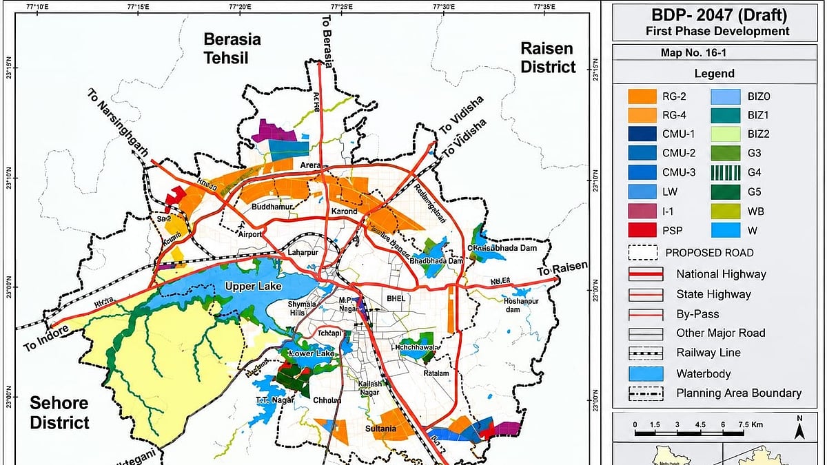 Bhopal Master Plan 2047 Proposes 51-Km Growth Corridor Linking Narmadapuram Road And Indore Road