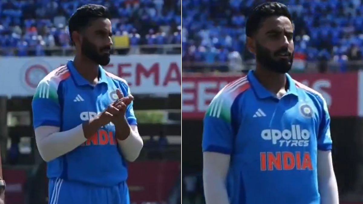 Watch: Naman Dhir Starts Clapping After ‘Vande Mataram’, Quickly Goes Into ‘Savdhaan’ As National Anthem Begins Ahead Of IND Vs WI 1st ODI