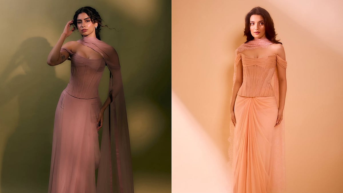 Khushi Kapoor And Pratibha Ranta's Almost-Identical Manish Malhotra Looks Put Corset-Dupatta Dressing In Focus This Festive Season