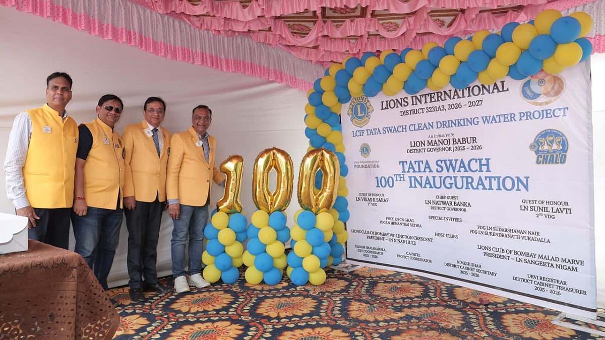 Lions District 3231-A3 Marks 100th Tata Swach Clean Drinking Water Inauguration