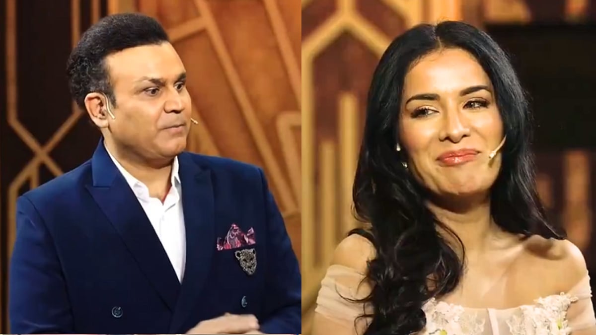 'That's Why He Isn't Scoring Runs': Virender Sehwag Reacts After Sara Gurpal Reveals Cricketers Are Sliding Into Her DMs On Rise And Fall S2 |Video
