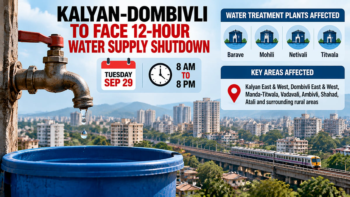 Kalyan-Dombivli To Face 12-Hour Water Cut On September 29 As KDMC Undertakes Plant Maintenance Work