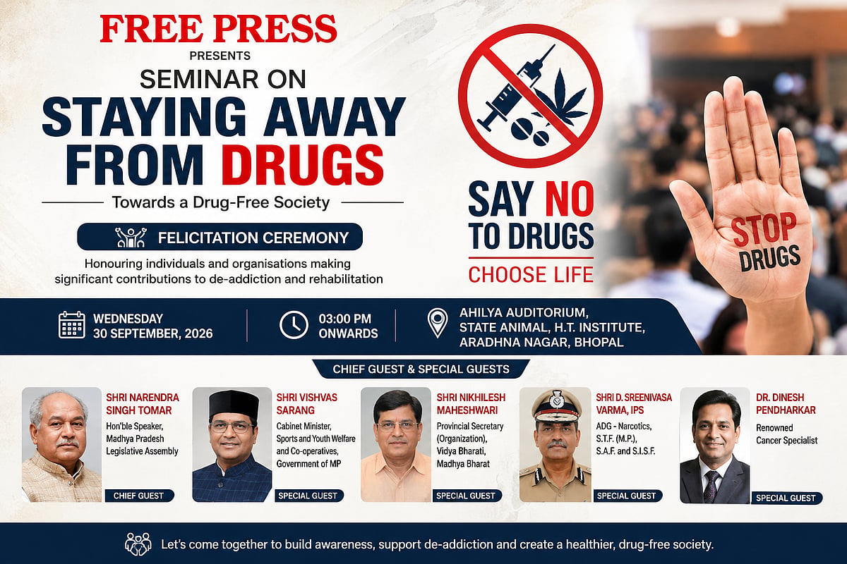 Free Press To Host Drug Awareness Seminar In Bhopal On September 30
