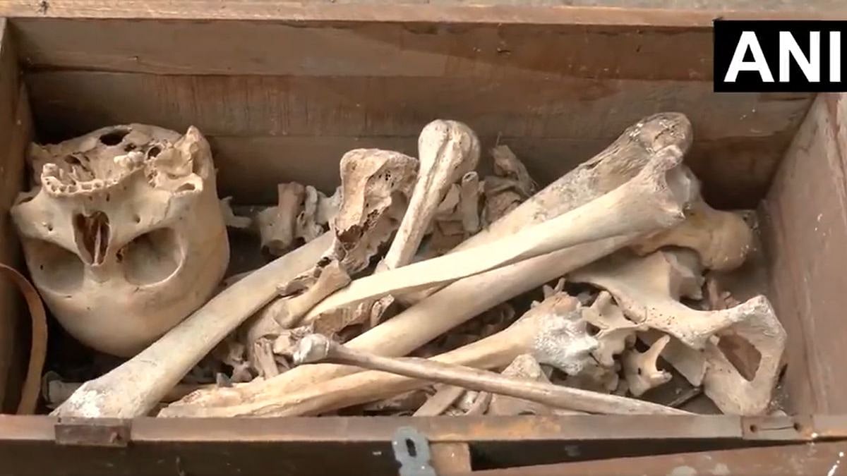 Delhi: Skeleton-Like Object Found In School-Linked Scrap; Police Probe Whether It Is Human Remains | VIDEO