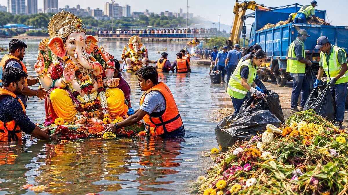 Pune: PMC Records 6.77 Lakh Ganesh Idol Immersions At Artificial Facilities, Collects 7.15 Lakh Kg Nirmalya