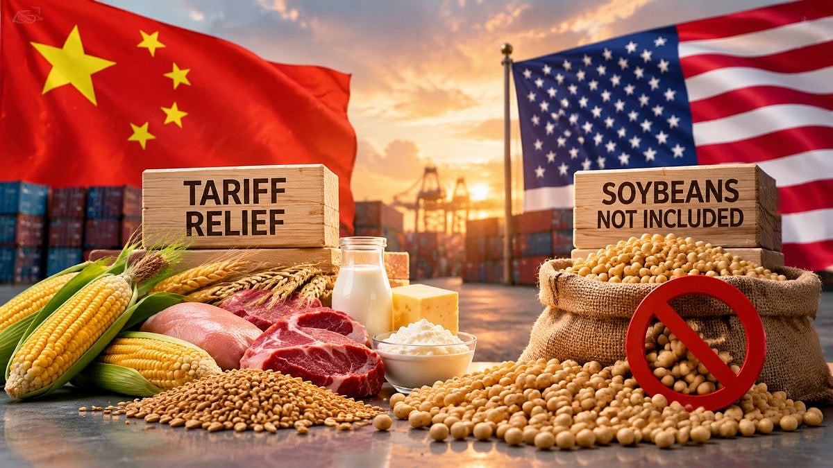 China Cuts Tariffs On US Farm Goods, But Soybeans Remain Excluded From Relief