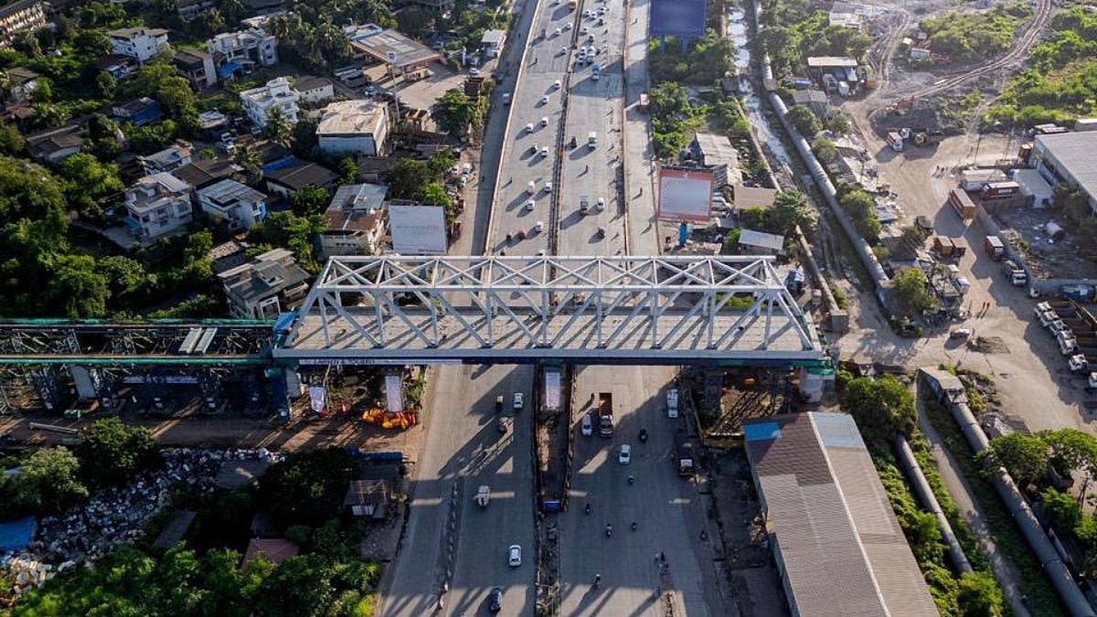 Mumbai-Ahmedabad Bullet Train Project: Maharashtra's First 100-Metre-Long Steel Bridge Successfully Launched In Bhiwandi 