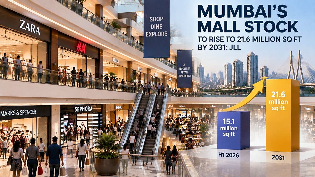 Mumbai’s Mall Stock To Rise To 21.6 Million Sq Ft By 2031: JLL