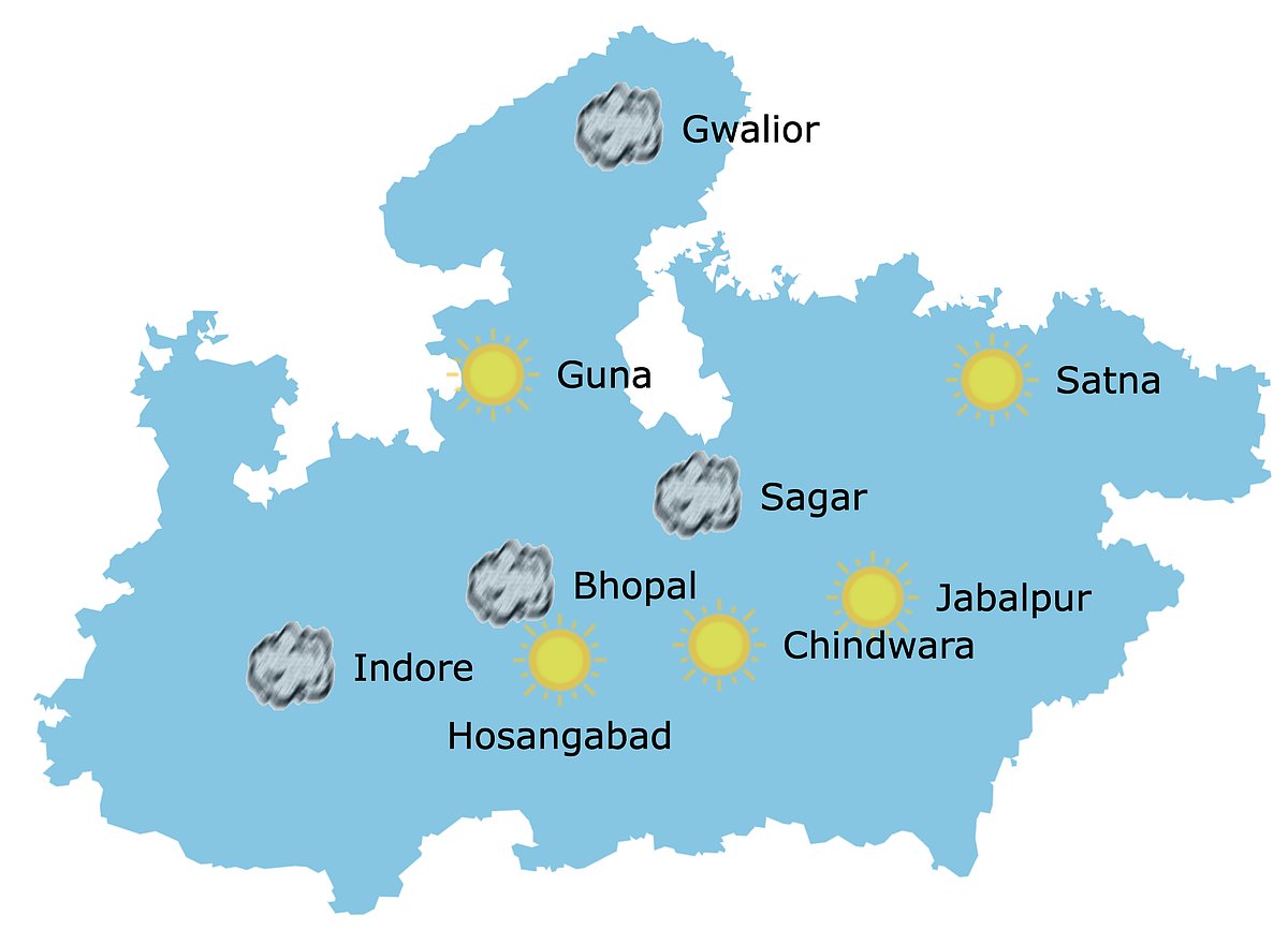 Weather in Madhya Pradesh at 9:30 am
