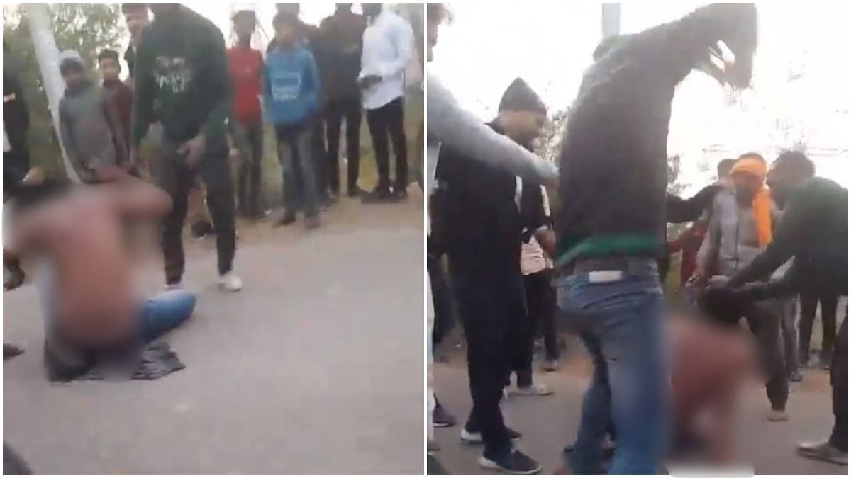 VIDEO: Man Stripped, Thrashed With Belt & Slipper Near Liquor Shop In UP's Mahoba