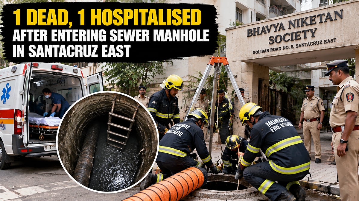 Santacruz Sewer Tragedy: Worker Dies, Another Hospitalised After Entering Manhole During Drain Cleaning At Society