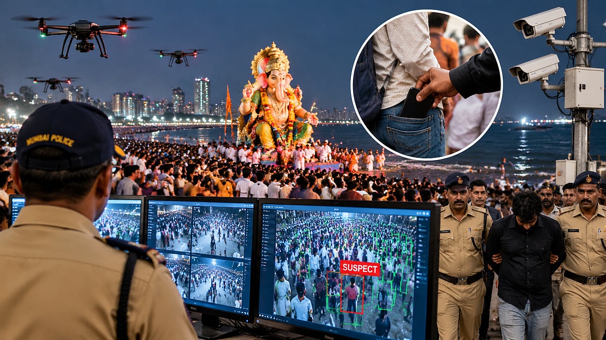 AI Surveillance, CCTV And Drones Help DB Marg Police Crack Girgaon Mobile Theft Cases During Ganpati Immersion