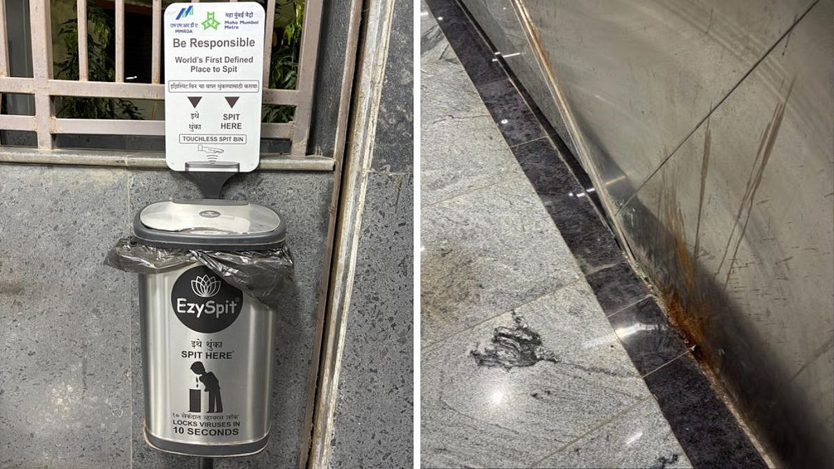 ‘This Will Motivate Spitting…’: Installation Of Mumbai Metro's Dedicated Spit Box Draws Mixed Reactions From Netizens
