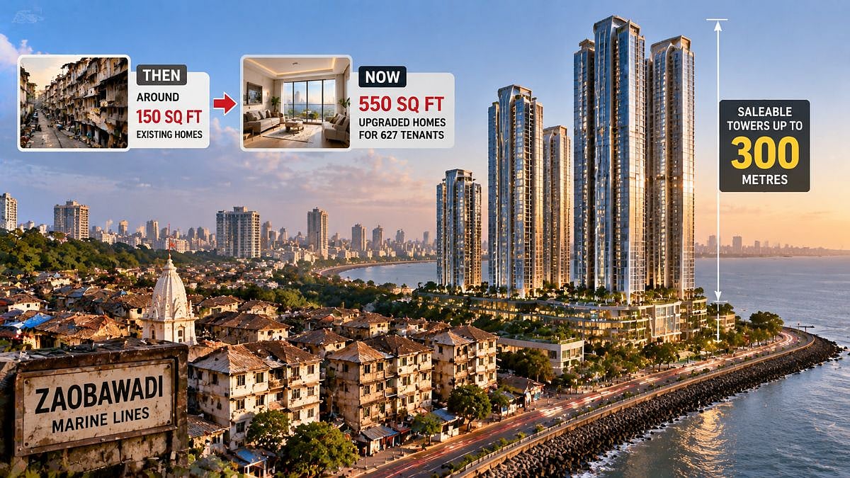 Mumbai Real Estate: Marine Lines ZaobaWadi Redevelopment To Give 627 Tenants 550-Sq-Ft Homes; Saleable Towers To Rise 300 Metres