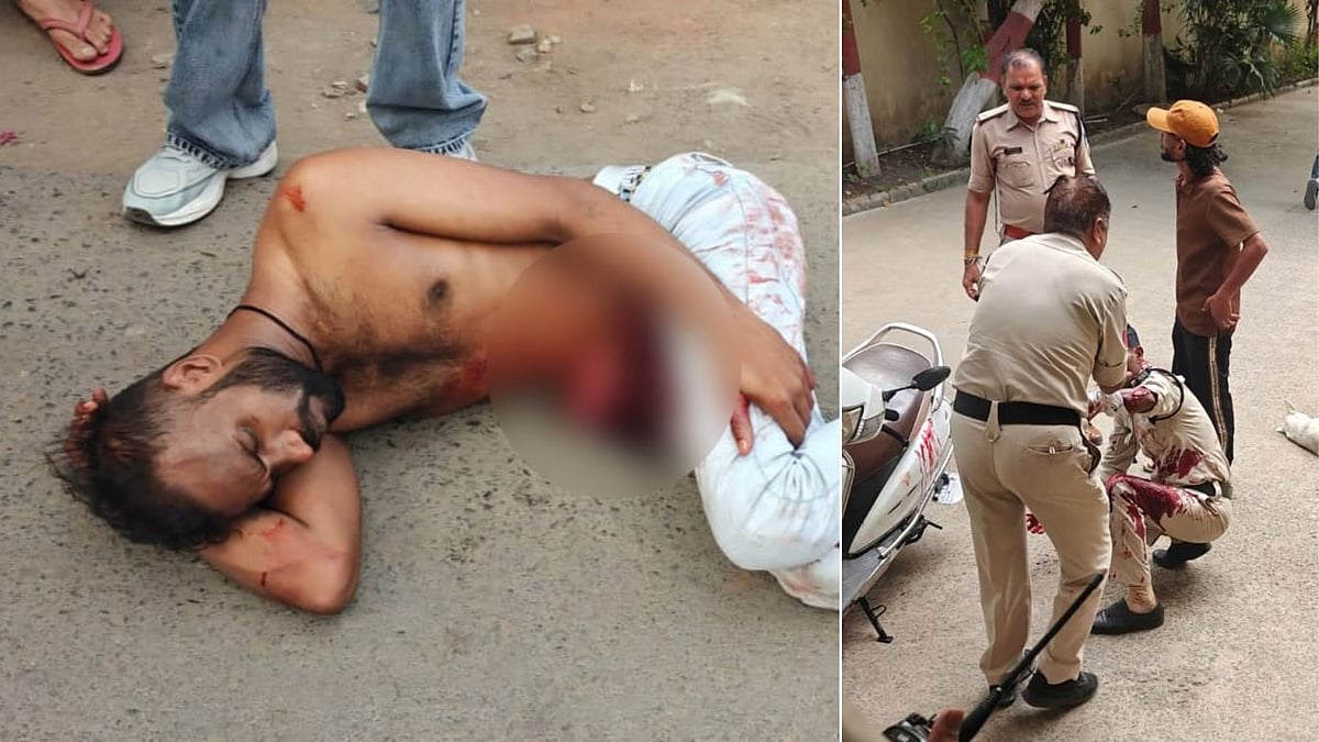 SHOCKING Knife-Wielding Man Attacks Indore Cop 6-7 Times In Broad Daylight Near Imli Bazar
