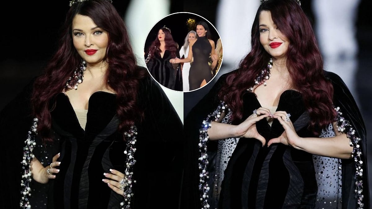 Aishwarya Rai Bachchan Owns The L’Oréal Paris Fashion Week Runway In A Dramatic Black Cape Gown