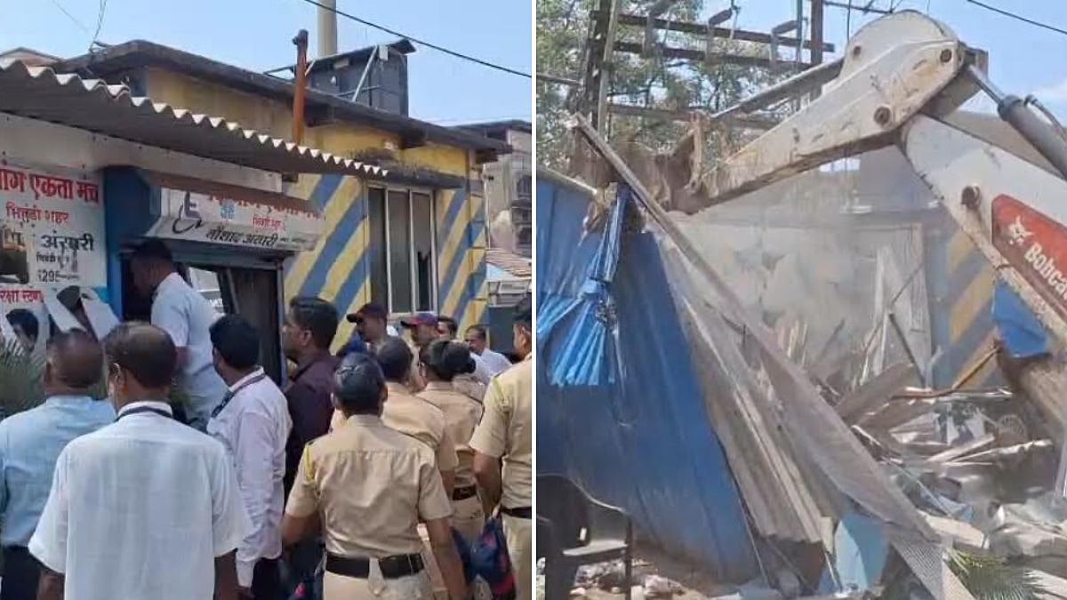 BNCMC Removes Alleged Unauthorised Cabin Housing RPI Office In Bhiwandi, Party Alleges Selective Action