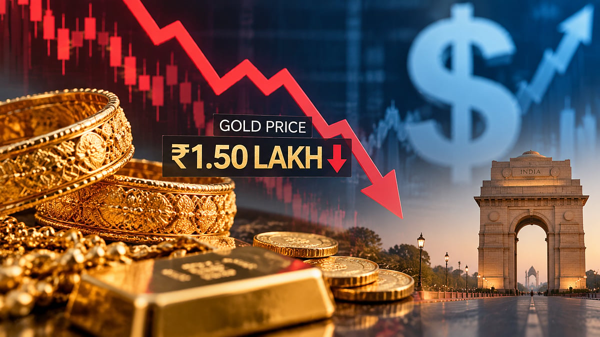 Gold Prices Fall Below ₹1.50 Lakh Mark In Delhi Amid Weak Demand, Strong Dollar