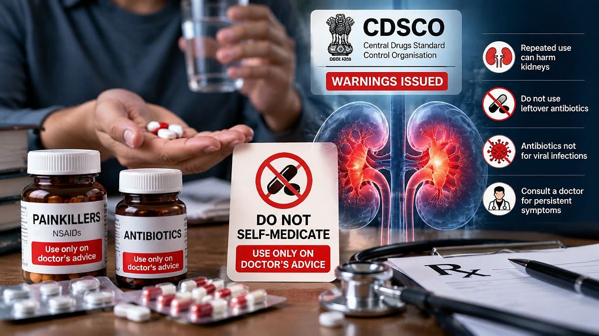 Repeated Painkiller Use Can Harm Kidneys, CDSCO Warns Public Against Self-Medication