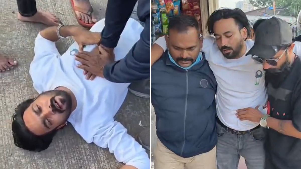 Dombivli Traffic Cop Performs CPR On Biker After Severe Chest Pain On Shilphata Road, Helps Shift Him To Hospital | VIDEO