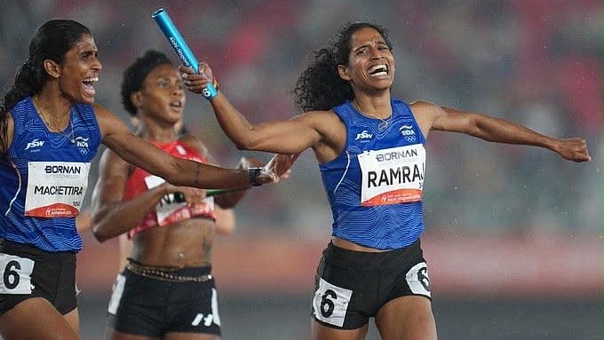 'Feels really special': Vithya Ramraj, Prachi Choudhary Celebrate 4x400m Relay Gold At Asian Games 2026