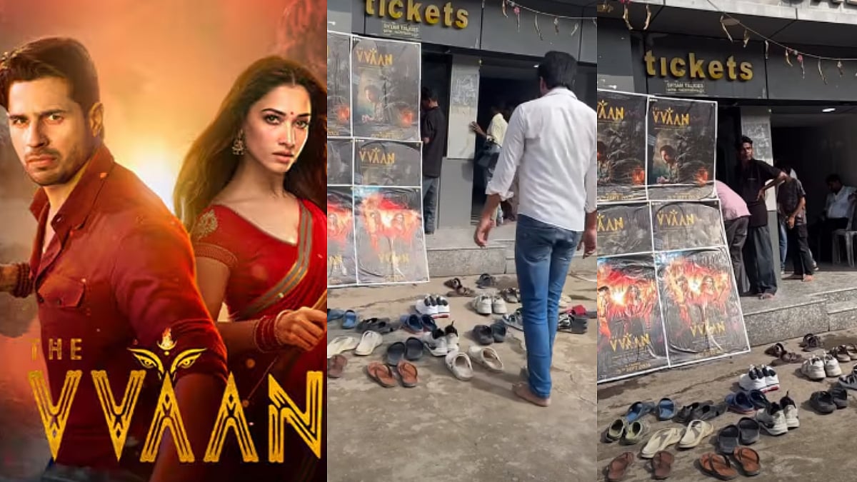 The Vvaan: Moviegoers Remove Footwear Before Entering Theatre In Bihar To Watch Sidharth Malhotra-Tamannaah Bhatia's Film, Video Goes Viral