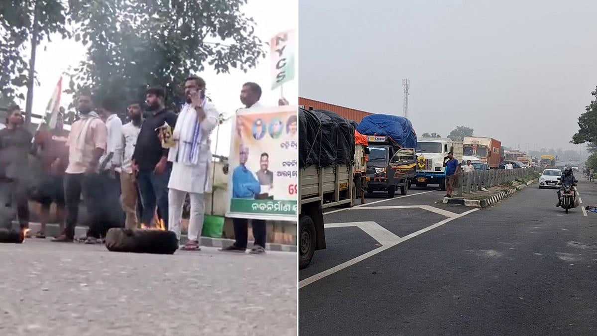 Odisha Bandh 2026: Protesters Block National Highway, Burn Tyres In Bhubaneswar Over Textbook Errors; Demand Education Minister's Resignation | Video