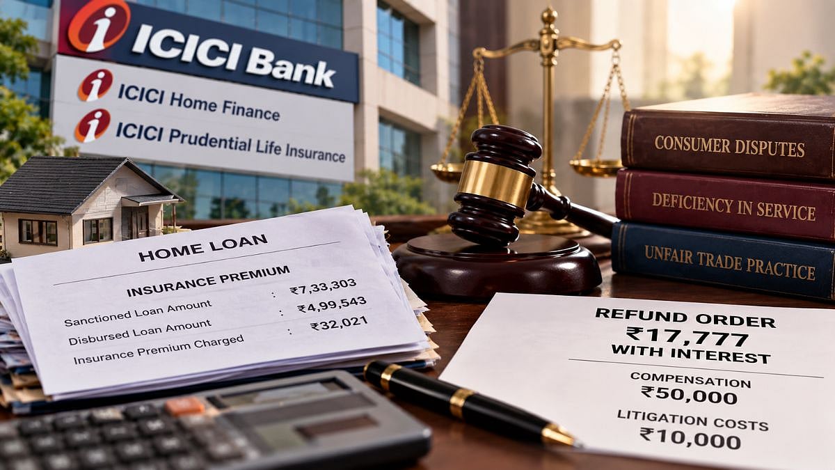 Mumbai Consumer Commission Orders ICICI Entities To Pay ₹77,777 Over Excess Home-Loan Insurance Premium