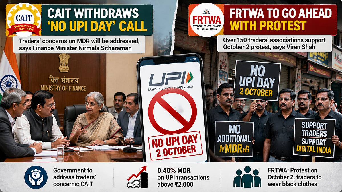 Traders Split Over ‘No UPI Day’ Protest As CAIT Withdraws Call After Finance Minister Nirmala...