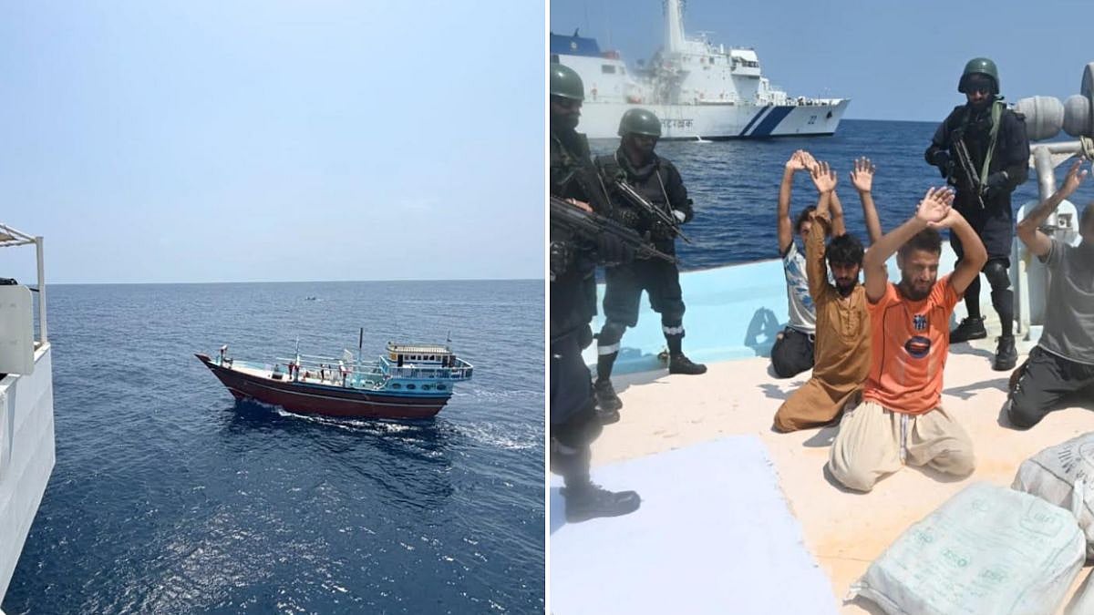 ICG & Gujarat ATS Seize Drugs Worth Over ₹3,000 Crore Off Lakshadweep Coast, Arrest Five Pakistani Crew