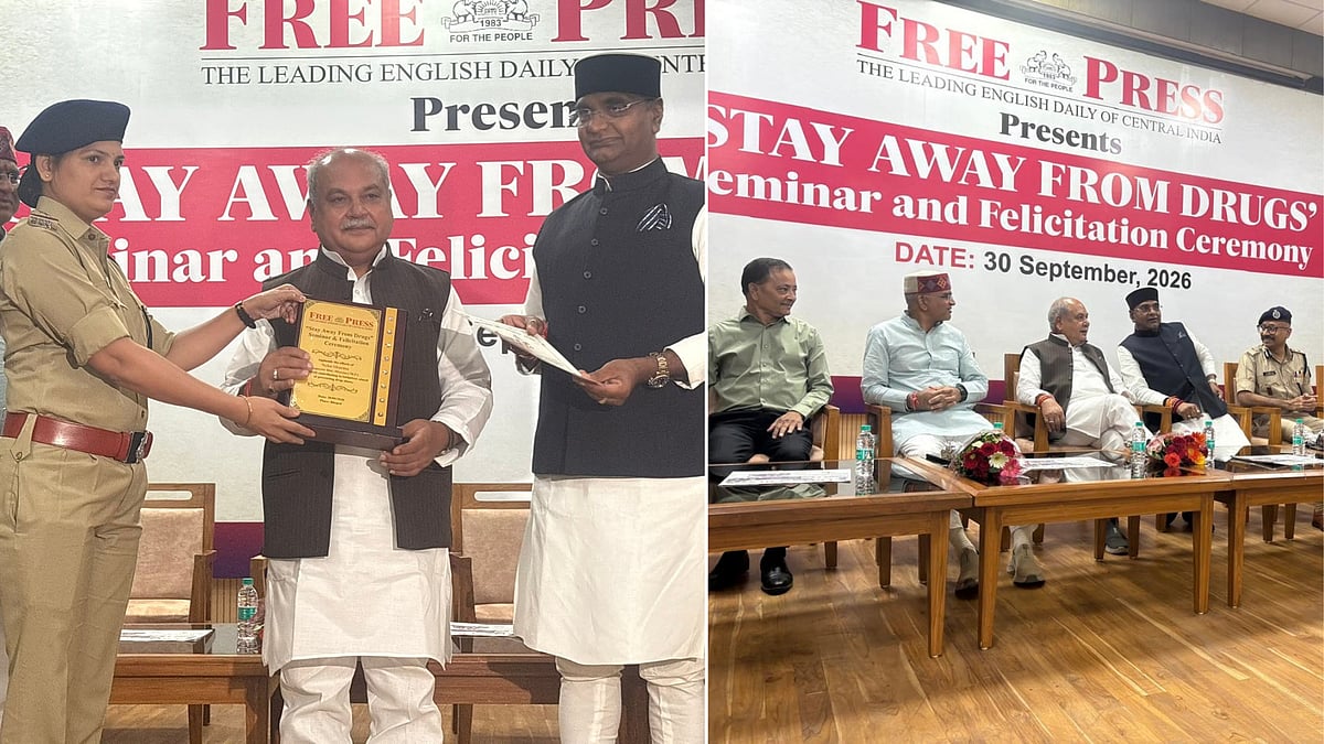 Free Press Conducts ‘Stay Away From Drugs’ Seminar In Bhopal; Felicitates 27 Cops For Significant Contribution Towards 'Drug Free' Society | VIDEO