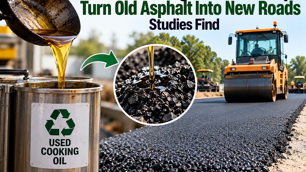 Used Cooking Oil Could Help Turn Old Asphalt Into New Roads, Studies Find