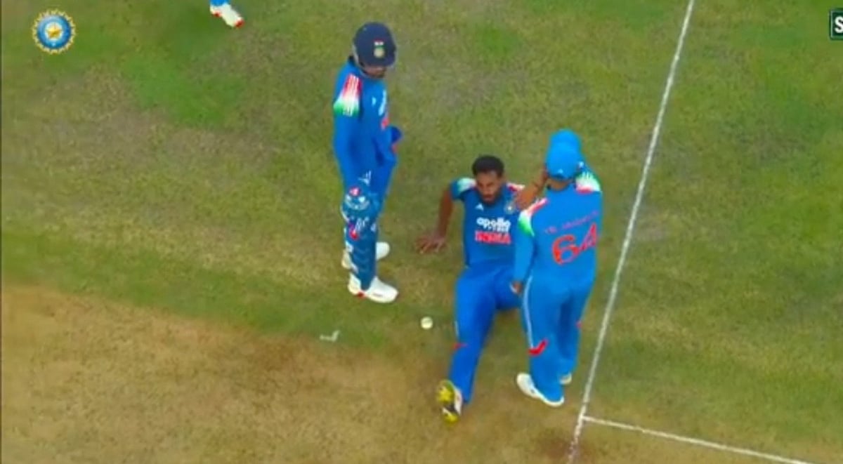Injury Scare For India? Naman Dhir Walks Off The Field After Ankle Twist In IND Vs WI 2nd ODI